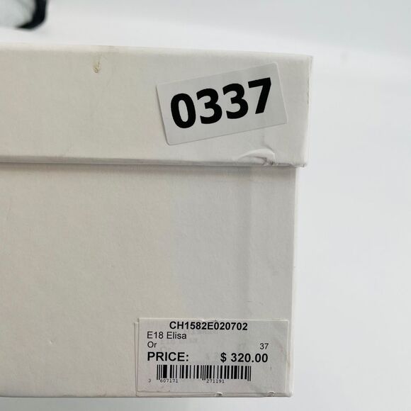 New SANDRO Paris Elisa metallic leather sandals 37 /7.5 Gold back zipper - Picture 9 of 9